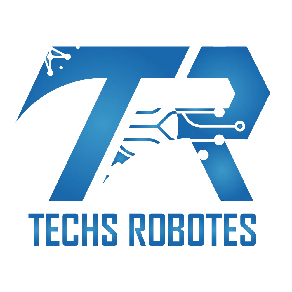Techs Robotes logo featuring stylized letters TR with circuit design, representing a tech and robotics blogging website